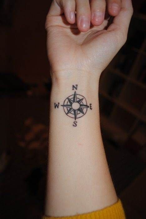 Compass tattoo design