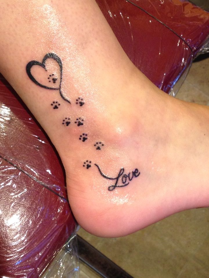 Pretty paw tattoo