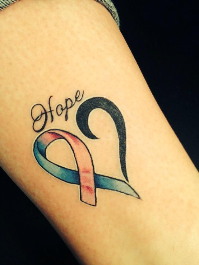 Heart shape hope tattoo