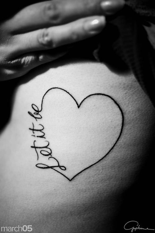 Heart shape get it tattooed