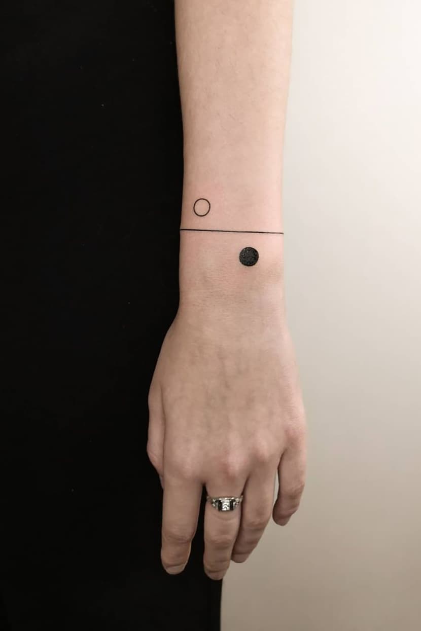 Yin Yang armband tattoo