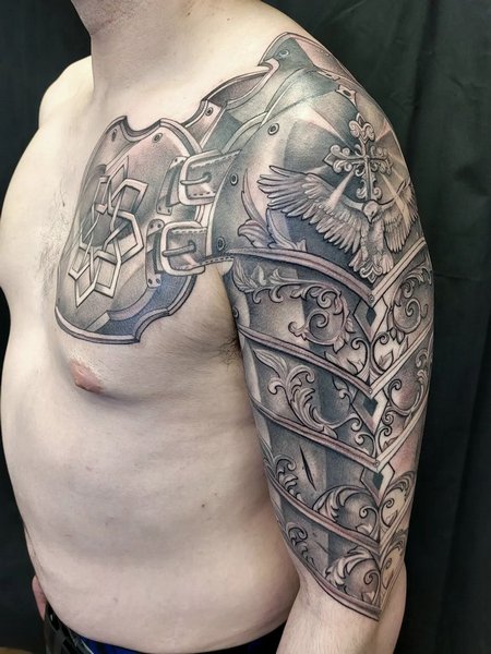 Armour Half Sleeve Tattoo
