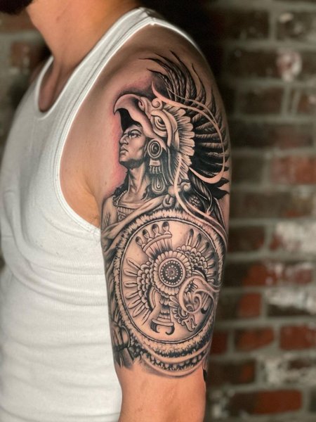 Aztec Half Sleeve Tattoo