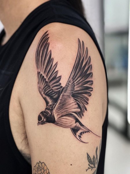 Bird Half Sleeve Tattoo