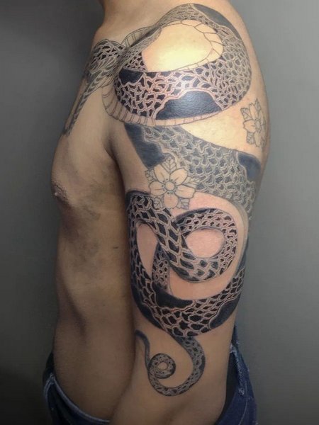 Snake Half Sleeve Tattoo
