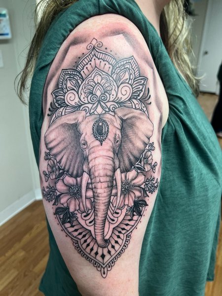 Mandala Elephant Tattoo