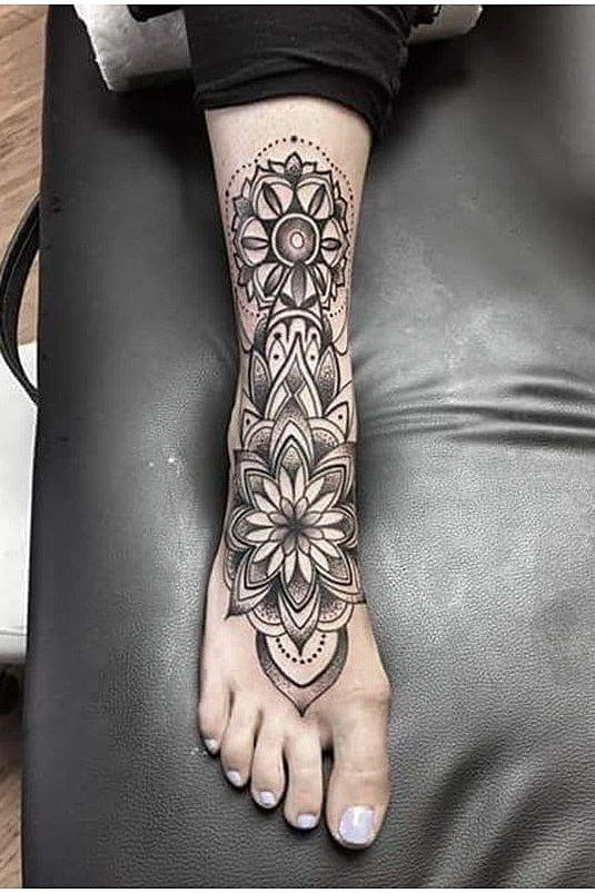 Mandala Foot Tattoo 1