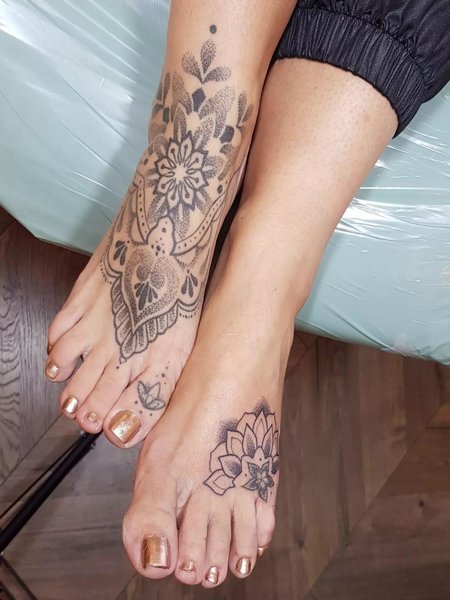 Mandala Foot Tattoo