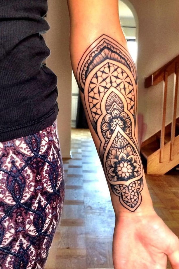 Mandala Forearm Tattoo 1