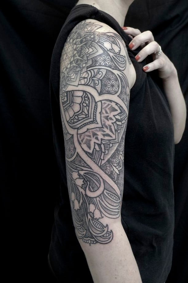 Mandala Half Sleeve Tattoo 1