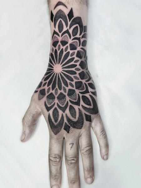 Mandala Hand Tattoo