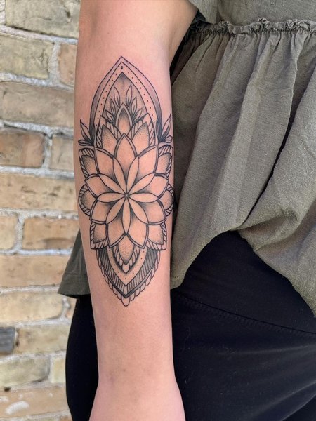 Mandala Lotus Flower Tattoo