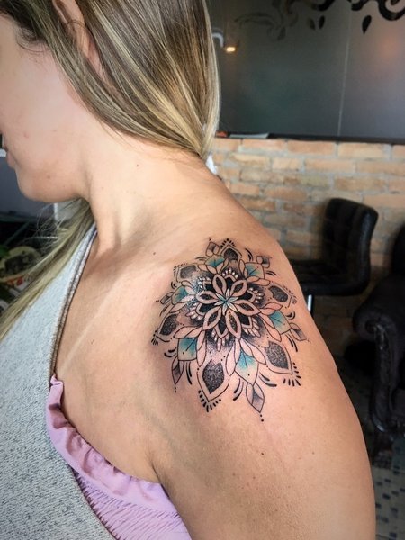 Mandala Shoulder Tattoo