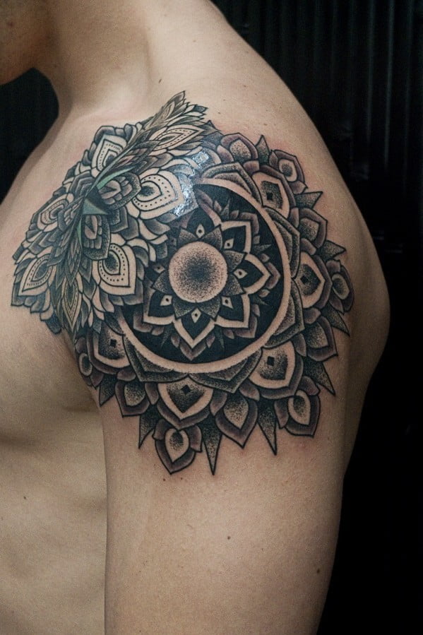 Mandala Shoulder Tattoo