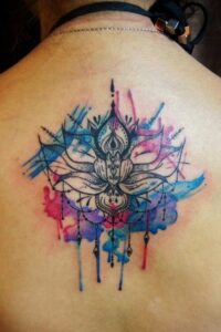 Watercolor Mandala Tattoo 1