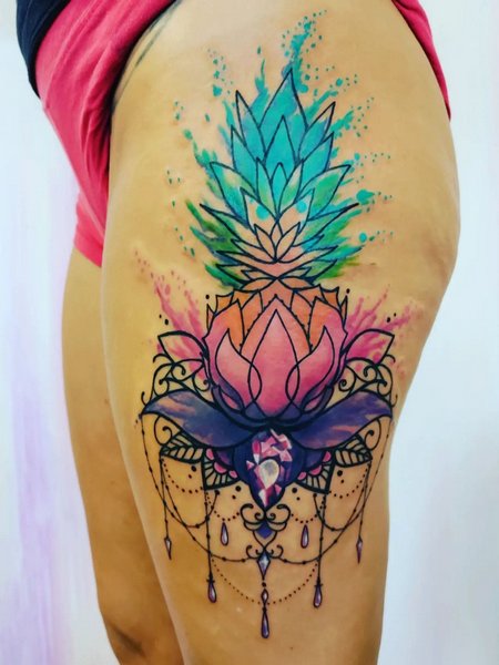 Watercolor Mandala Tattoo