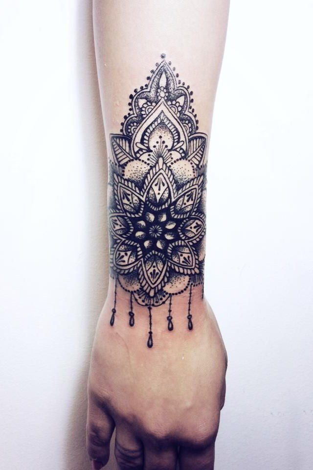 Wrist Mandala Tattoo 1