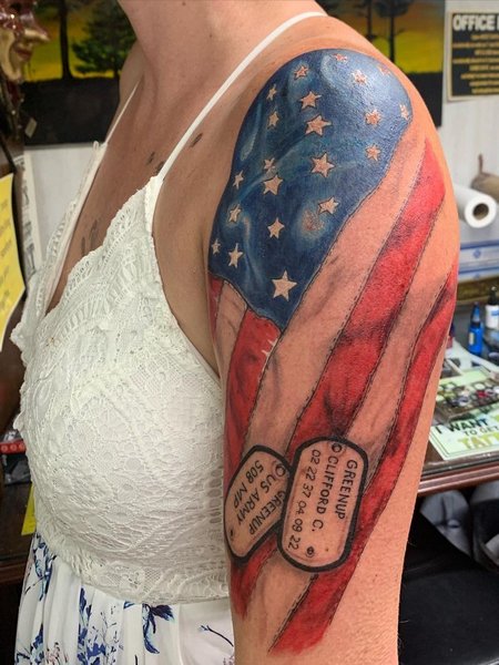 American Flag Tattoo For Female