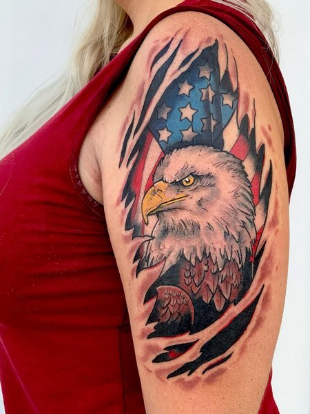 American Flag Tattoos For Women
