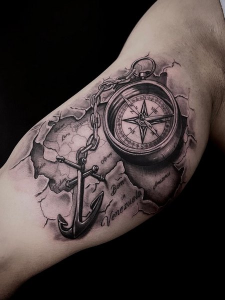 Anchor Biceps Tattoo