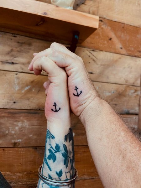 Anchor Couple Tattoos