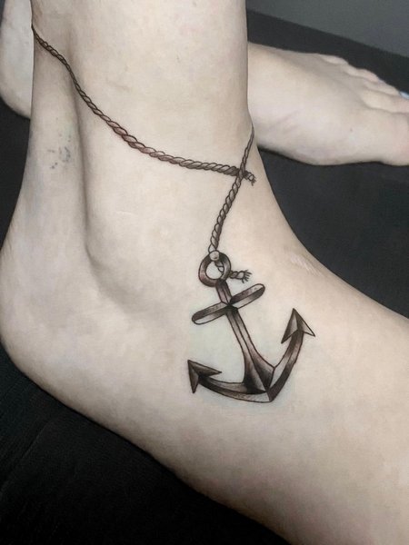 Anchor Foot Tattoo