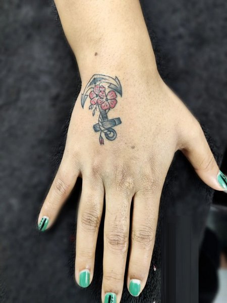 Anchor Hand Tattoo