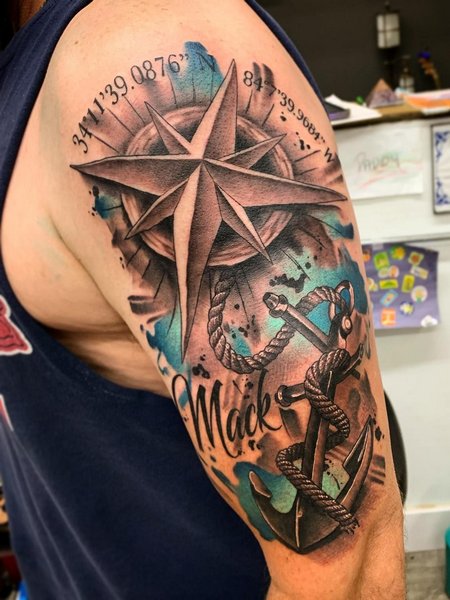 Anchor Shoulder Tattoo