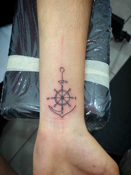 Anchor Wrist Tattoo