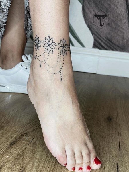 Ankle Bracelet Tattoo