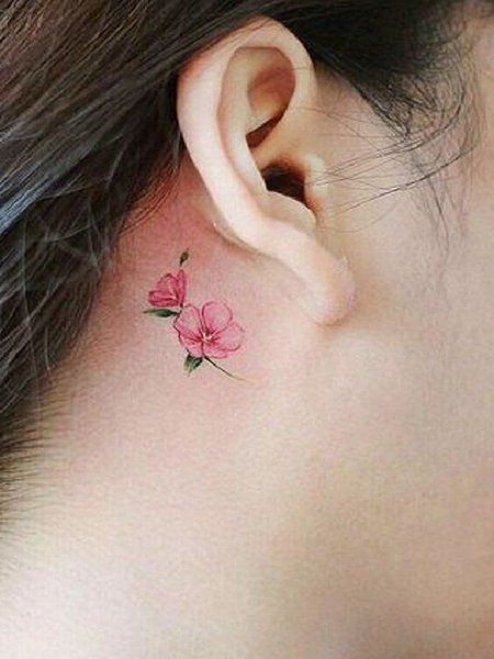 Behind The Ear Tattoo ideas for Women