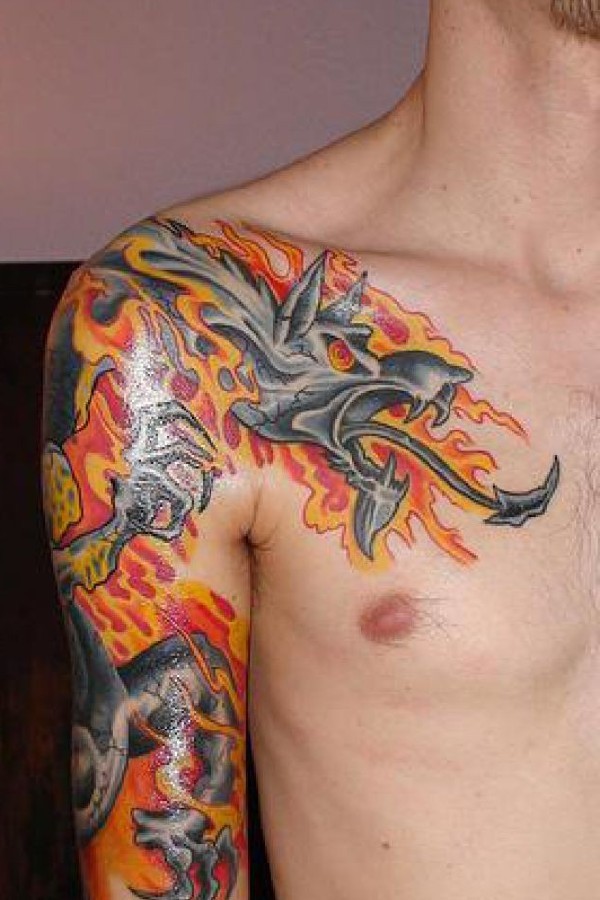 Dragon Flame Tattoo