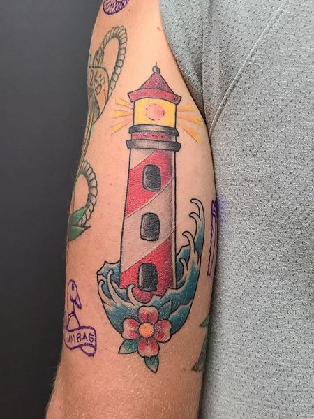 Biceps Lighthouse Tattoo