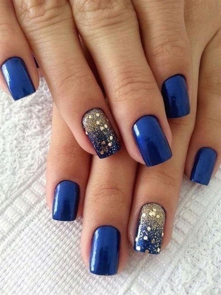 Blue Fall Nails