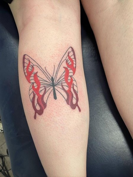 Butterfly Flame Tattoo