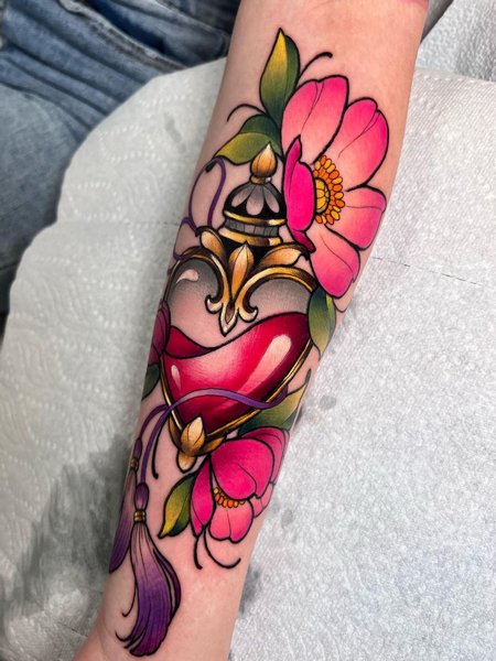 Color Flower Tattoos