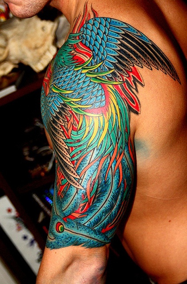 Colorful Shoulder Tattoo