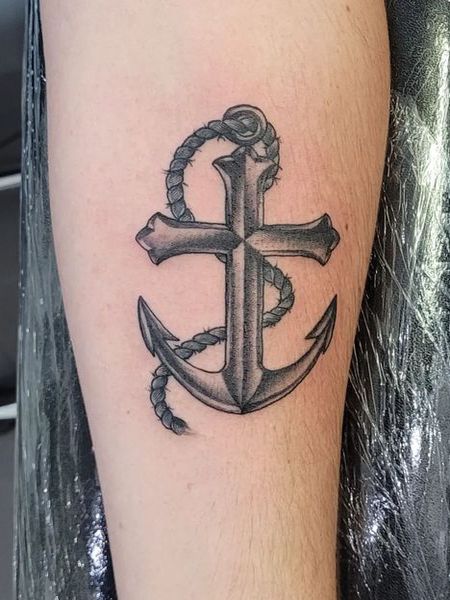 Cross Anchor Tattoo