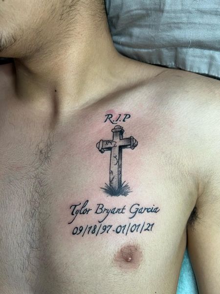 Cross Chest Tattoo