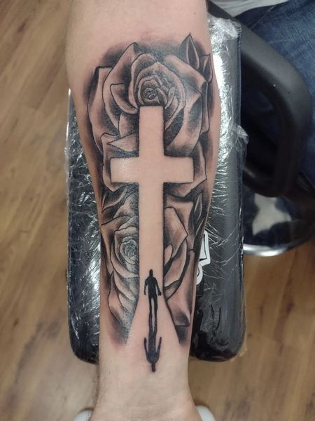 Cross Forearm Tattoo