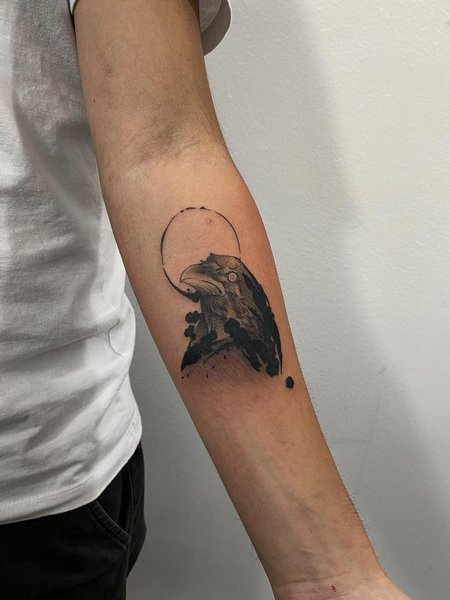 Crow Head Tattoo