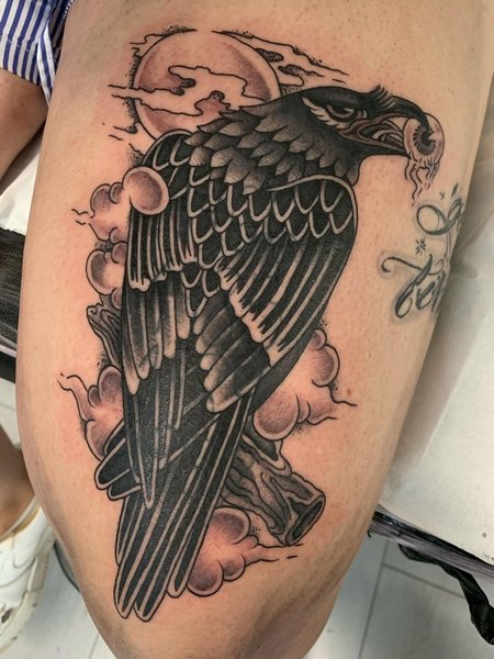 Crow Leg Tattoo