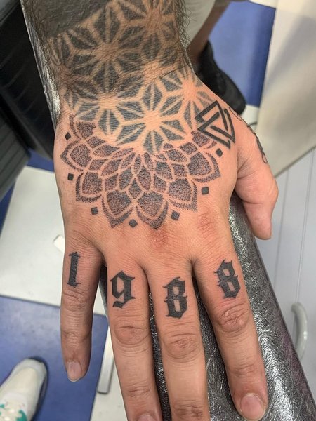 Dotwork Hand Tattoo