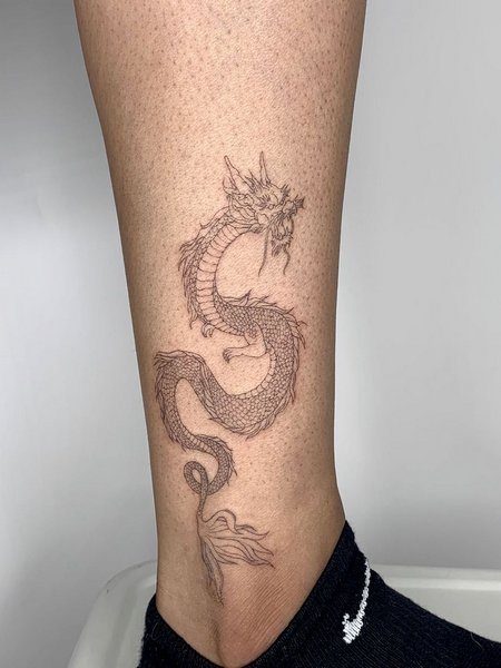 Dragon Ankle Tattoo