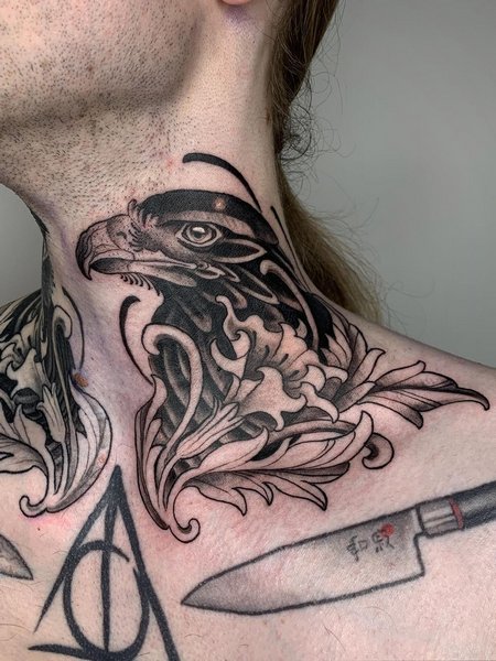 Eagle Neck Tattoo
