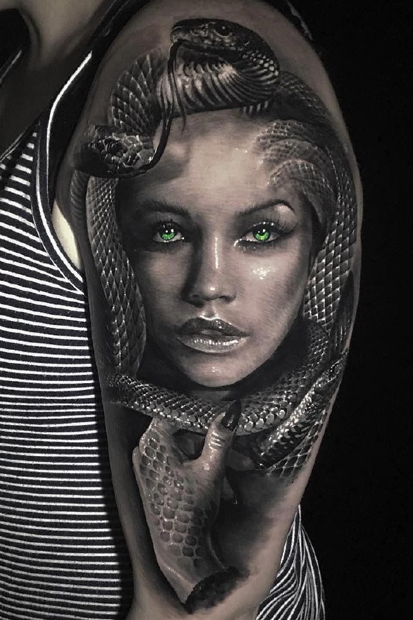 Face Medusa Tattoo