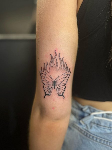 Flame Arm Tattoo