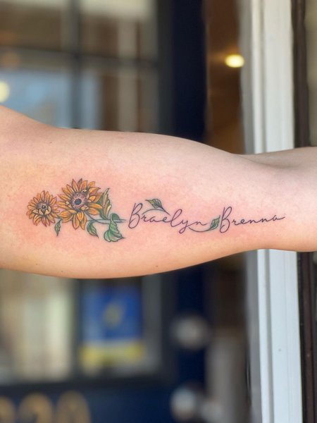 Flower Name Tattoo