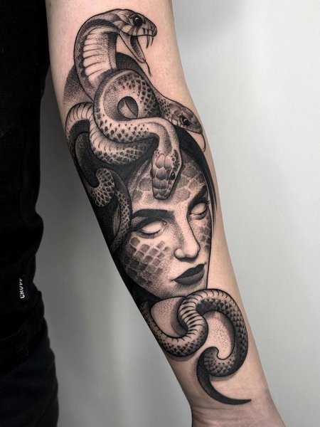 Forearm Medusa Tattoo