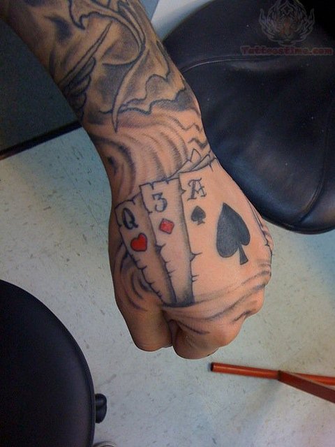 Hand Ace Of Spades Tattoo
